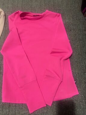 Terez Bright Pink Long Sleeve Athletic Top